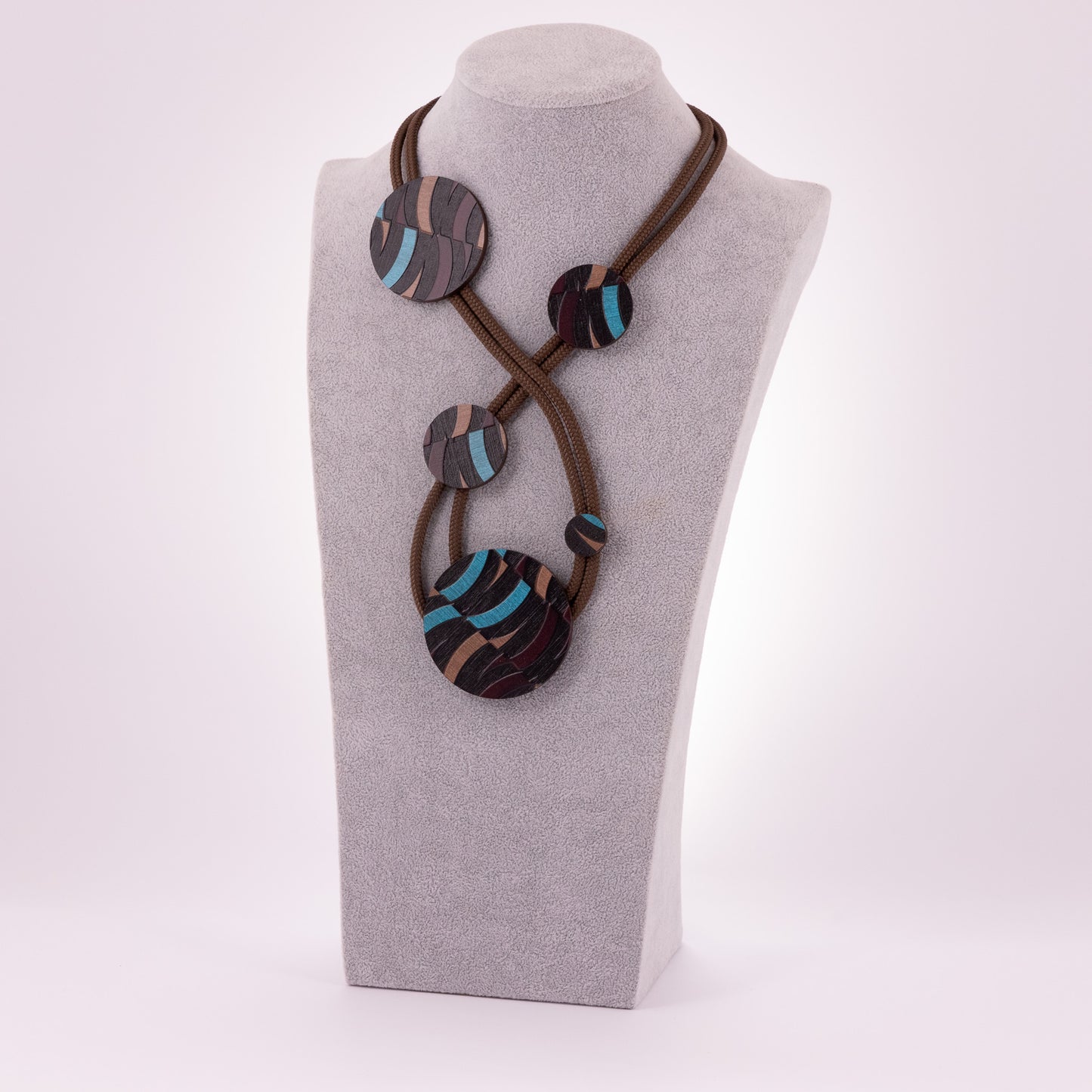 Collana Waves Intrecciata Blu