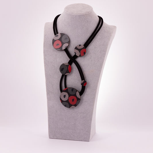 Collana Mouths Intrecciata Rossa