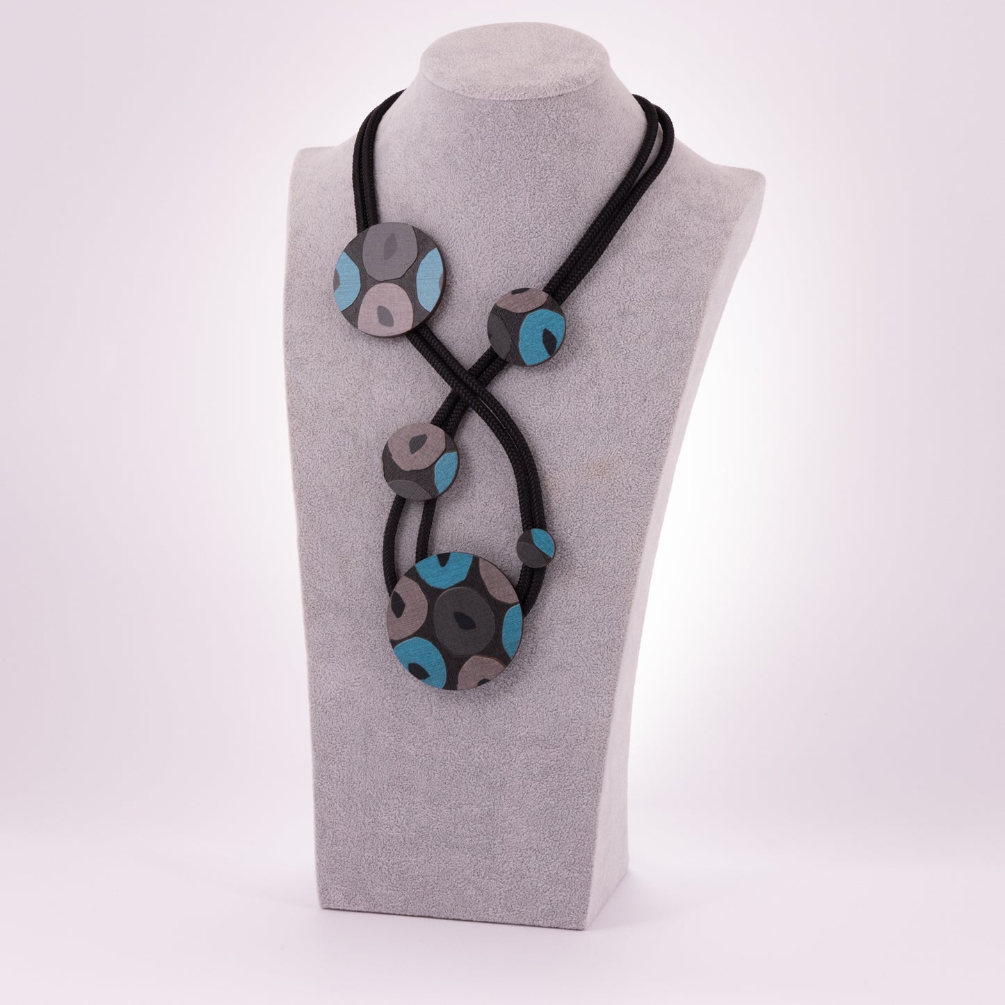 Collana Mouths Intrecciata Blu