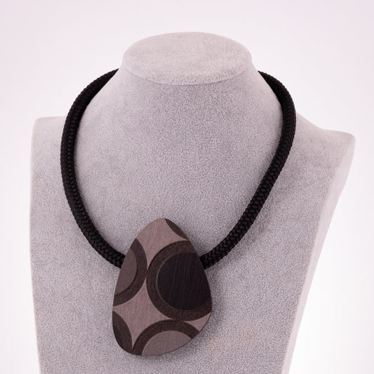 Collana Circle Goccia Grigia