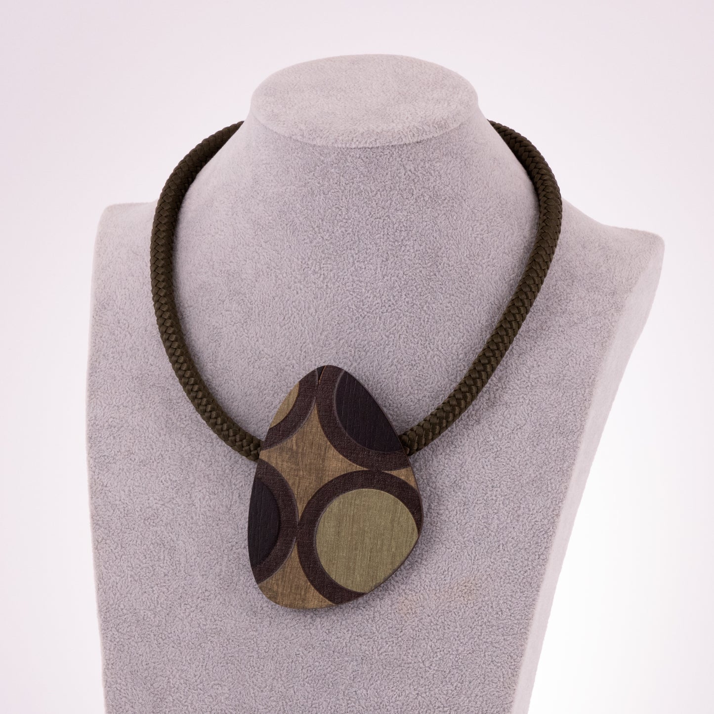 Collana Circle Goccia Verde