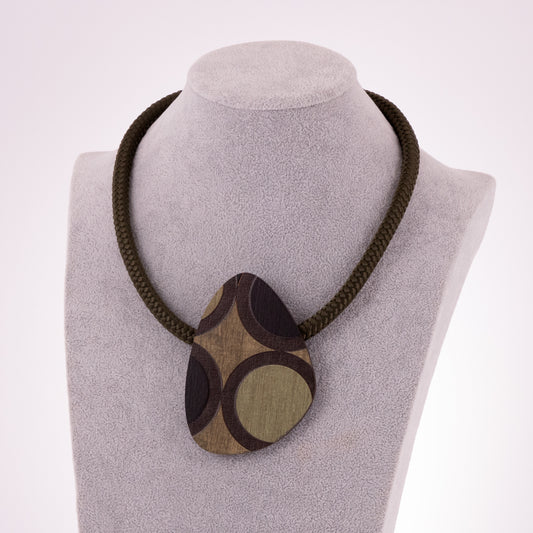 Collana Circle Goccia Verde