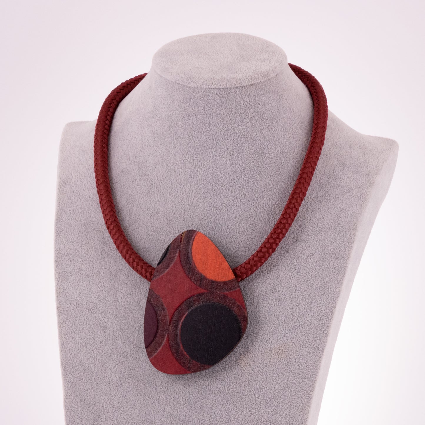 Collana Circle Goccia Rossa