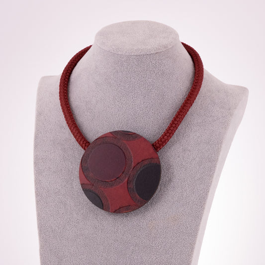 Collana Circle Rotonda Rossa