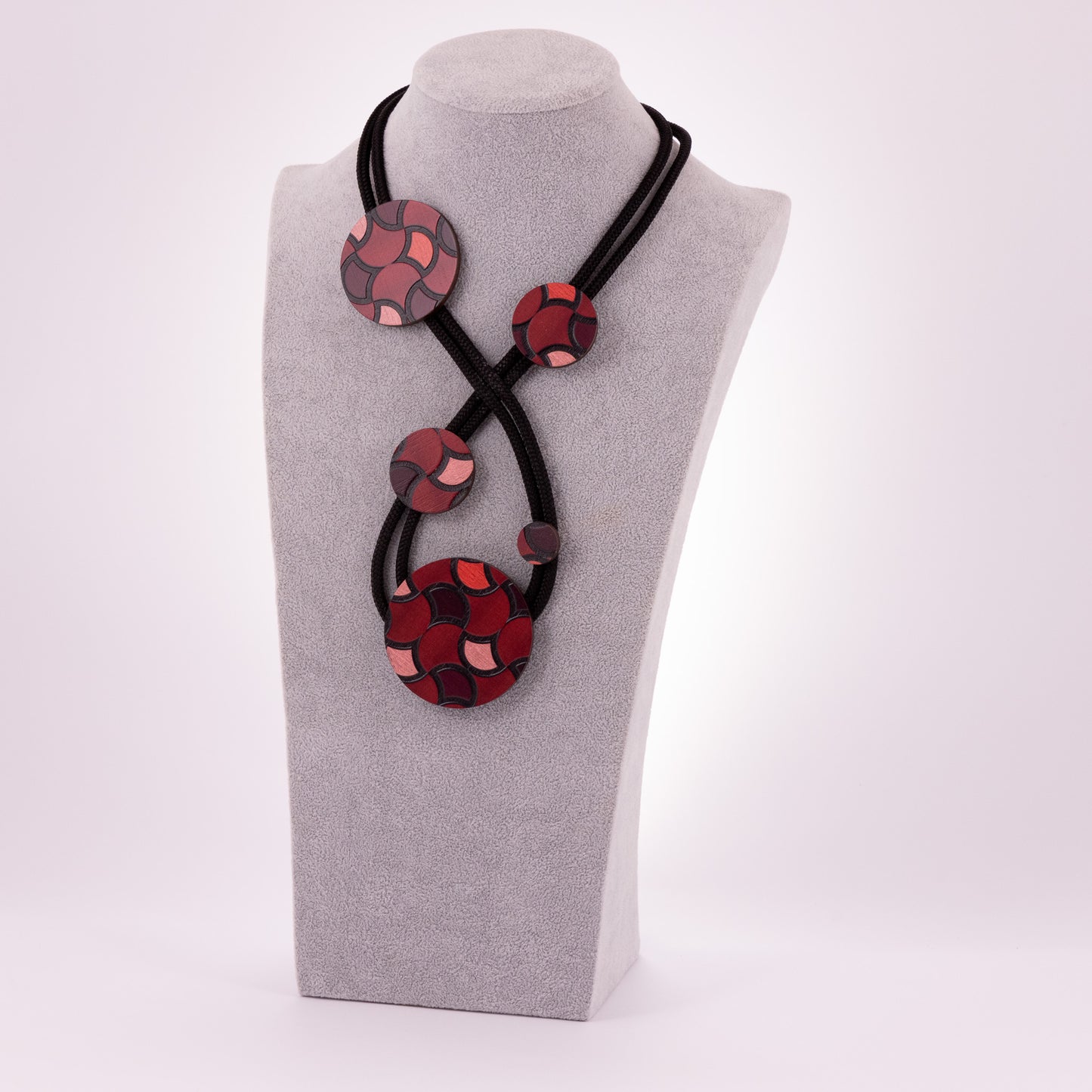 Collana Drop Intrecciata Rossa