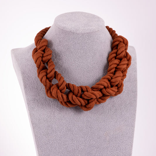 Collana Braided Bordeaux